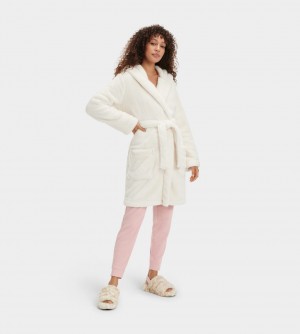 Îmbrăcăminte De Dormit Ugg Aarti Plush Robe Dama Albi | 8536FGSIK